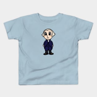 Chibi President George Washington (Small Print) Kids T-Shirt